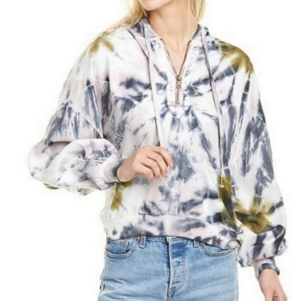 Young fabulous and broke tie dye hoodie with zipper Monroe New with tags - Picture 9 of 9